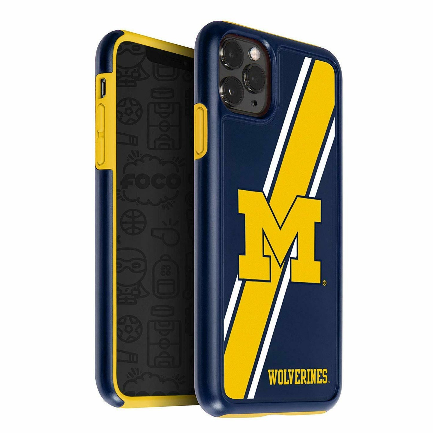FOCO NCAA Michigan Wolverines Hybrid for iPhone 11 Pro Max & XS Max (6.5")