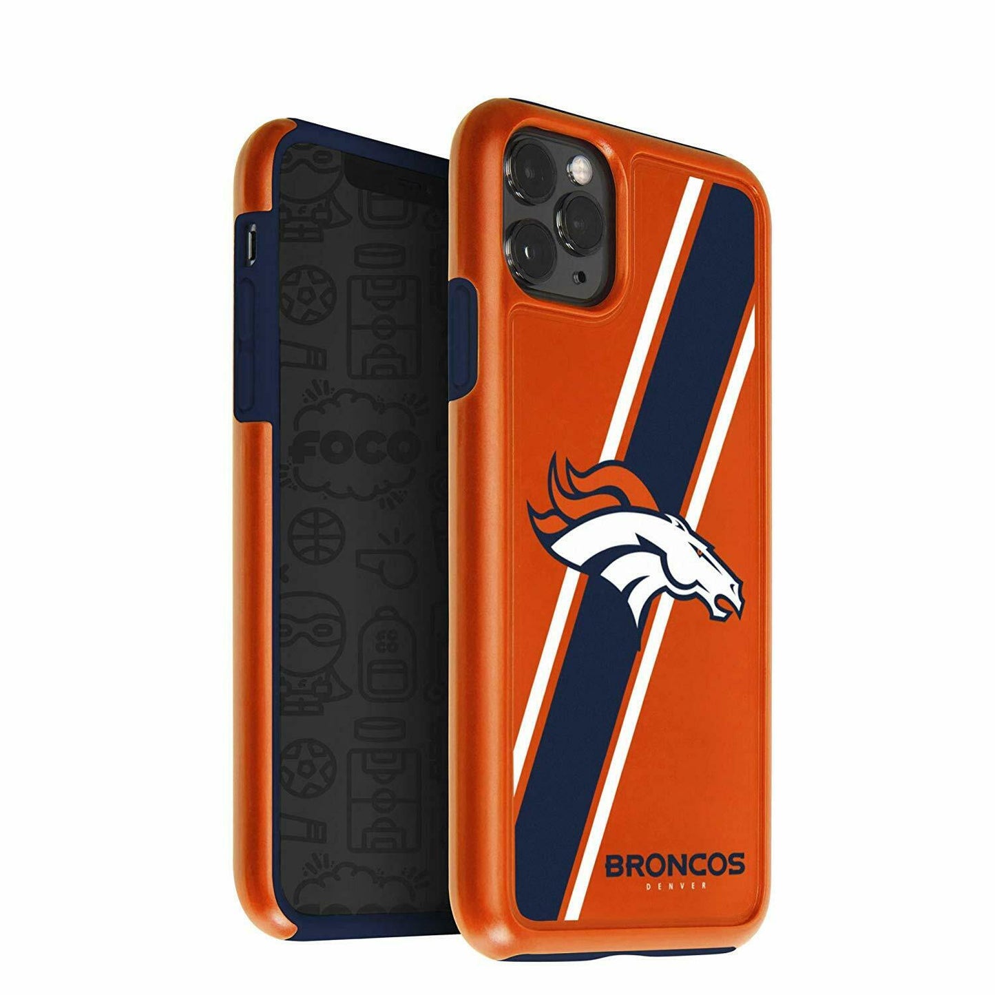 FOCO NFL Denver Broncos Hybrid Case For iphone 11 Pro Max & XS Max (6.5")
