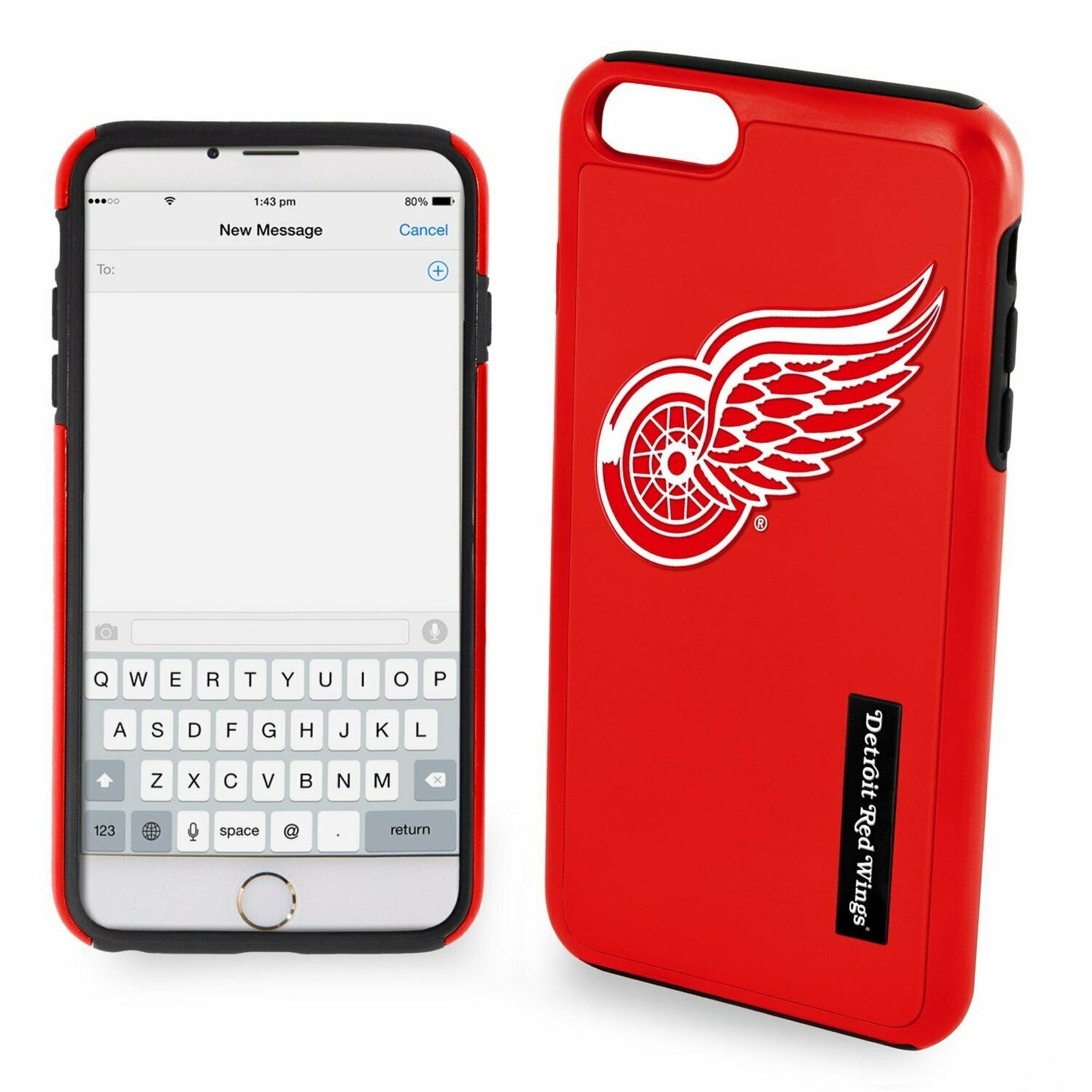 FOCO NHL Detroit Red Wings Dual Hybrid Impact Case for the iPhone 6 Plus, 6S Plus