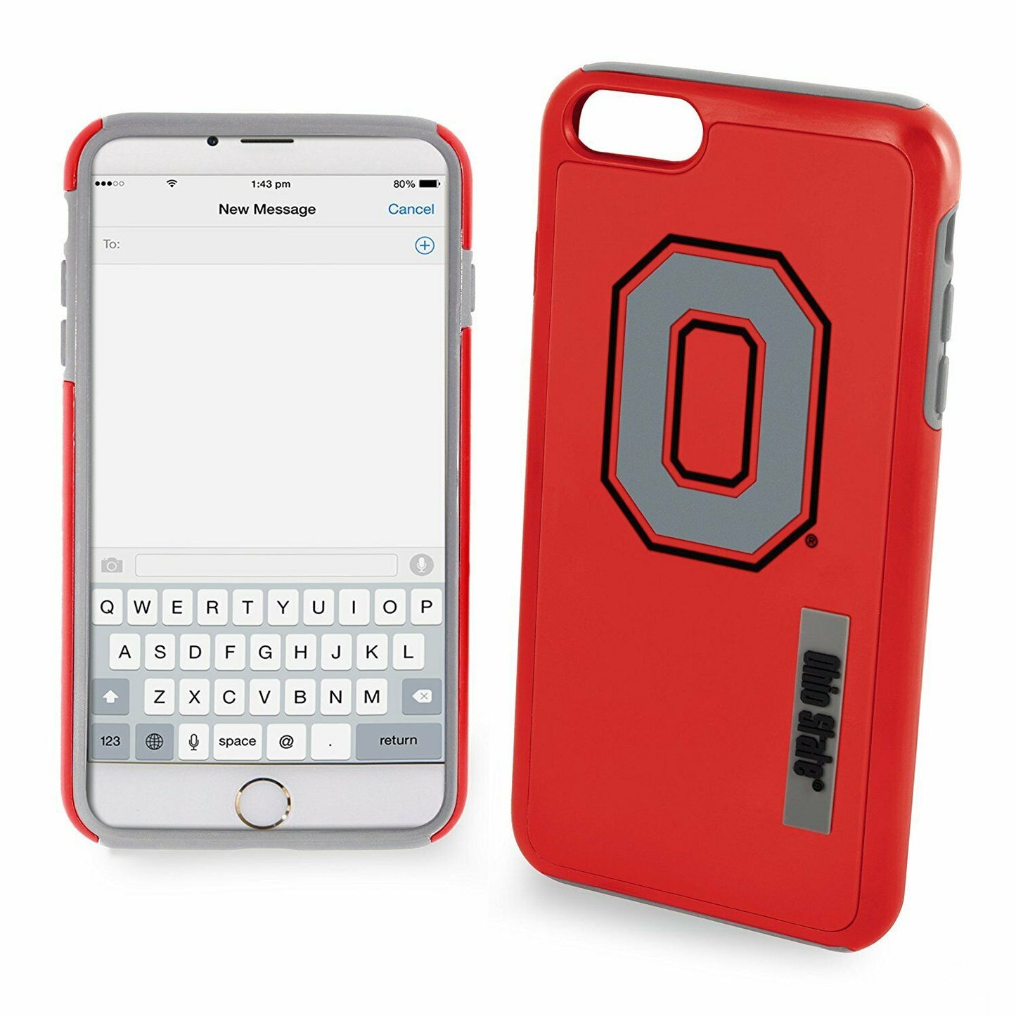 FOCO NCAA Ohio State Buckeyes Dual Layers iPhone 8+, 7+ & 6S+ (5.5")