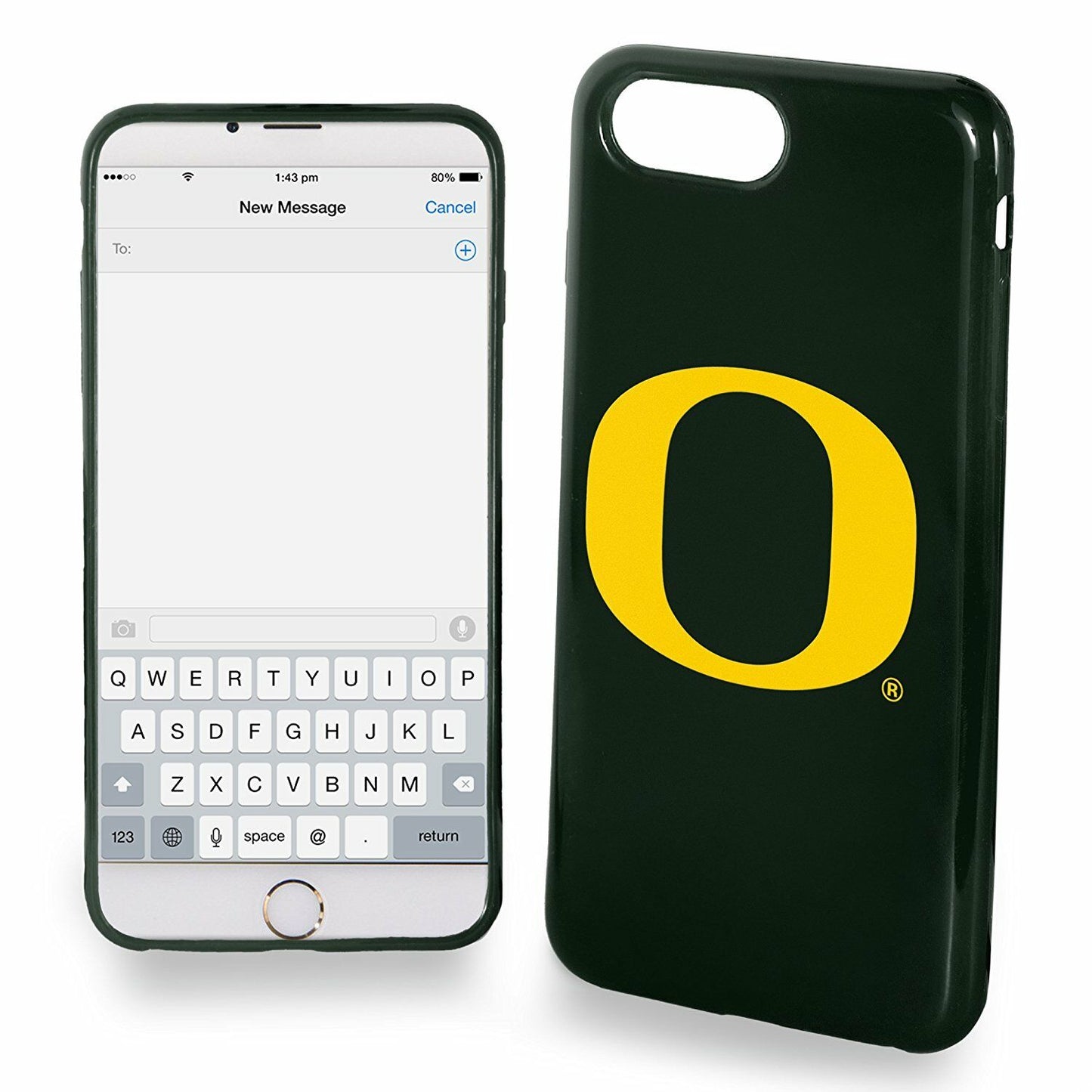 FOCO NCAA Oregon Ducks Soft Case for iPhone 8 Plus & 7 Plus (5.5")