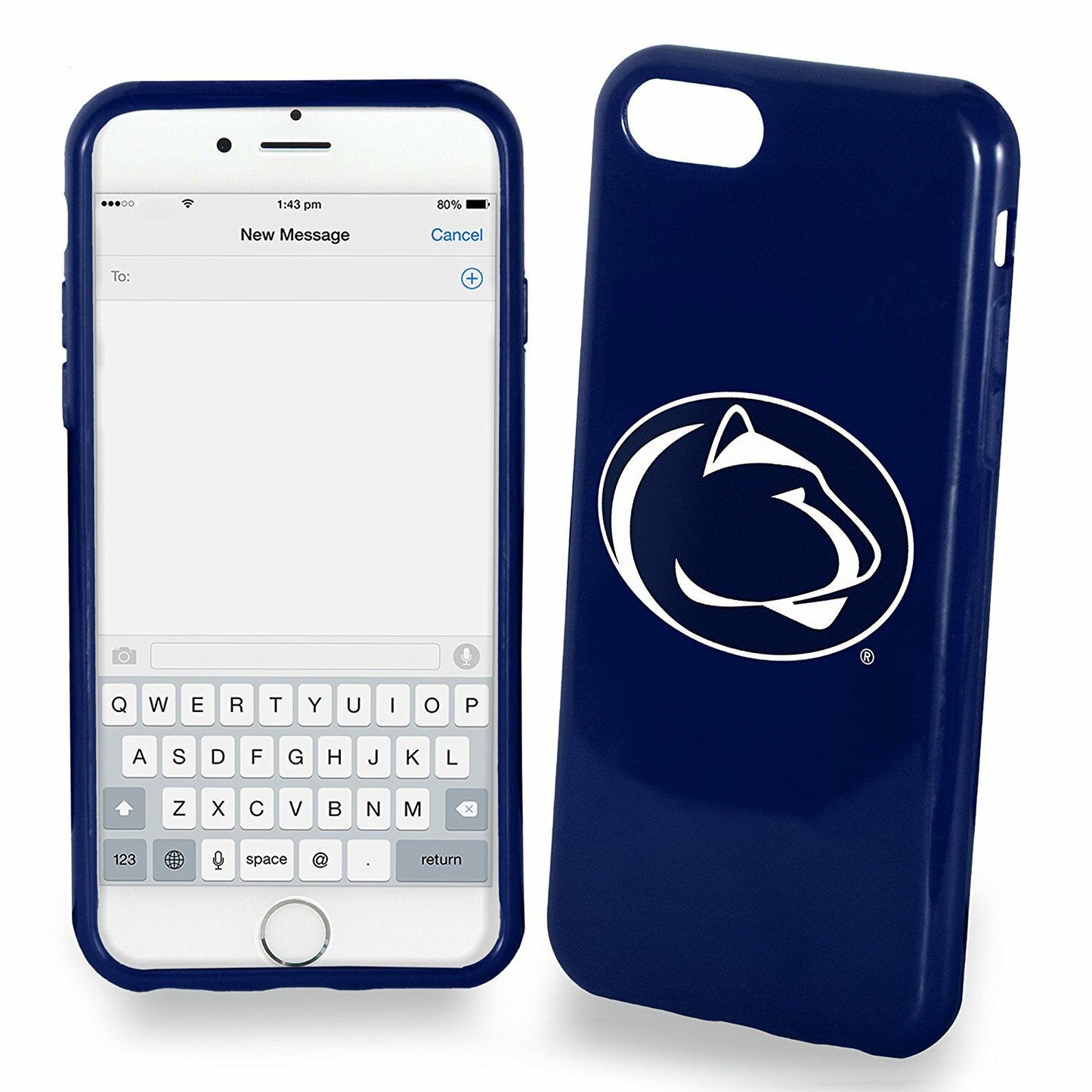 FOCO NCAA Penn State Nittany Lions Soft Case for iPhone 8 Plus & 7 Plus (5.5")