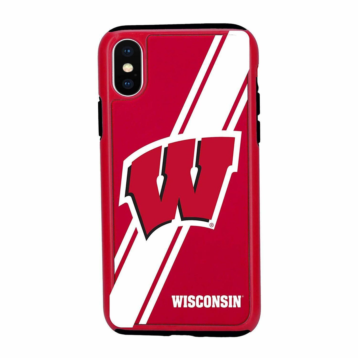 FOCO NCAA Wisconsin Badgers Dual Hybrid Case for iPhone XS Max (6.5")