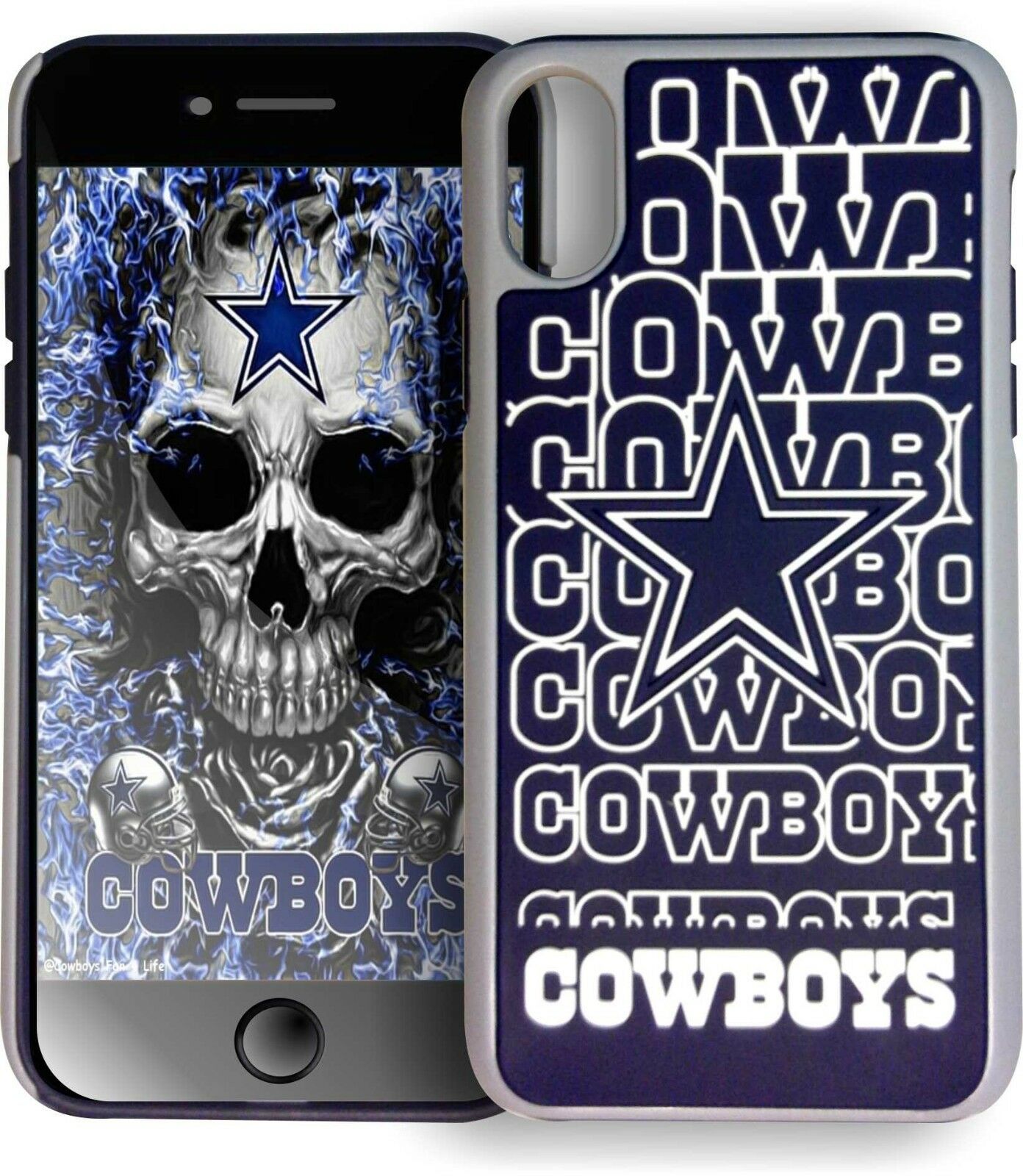 FOCO NFL Dallas Cowboys Hybrid Repeat Case for iPhone X & XS (5.8")