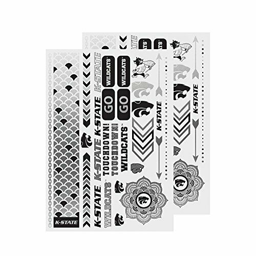 Little Earth NCAA Kansas State Wildcats Temporary Foil Tattoos 2 Sheets
