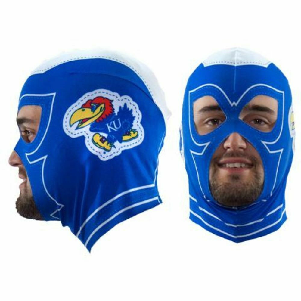 LE NCAA University of Kansas Jayhawks Super Fan Face Mask One Size Fit All