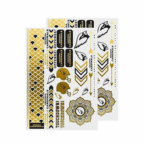 Little Earth NFL Arizona Cardinals Temporary Foil Tattoos 2 Sheets