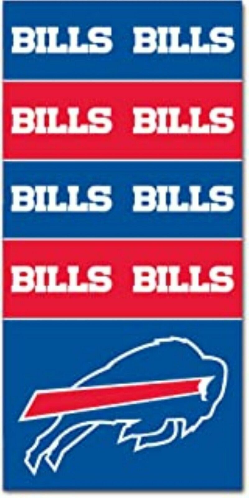 Little Earth NFL Buffalo Bills Bandana Superdana Neck Gaiter 10 X 19