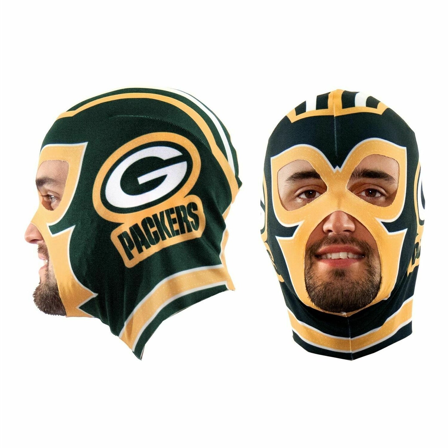 Little Earth NFL Green Bay Packers Super Fan Face Mask One Size Fit All