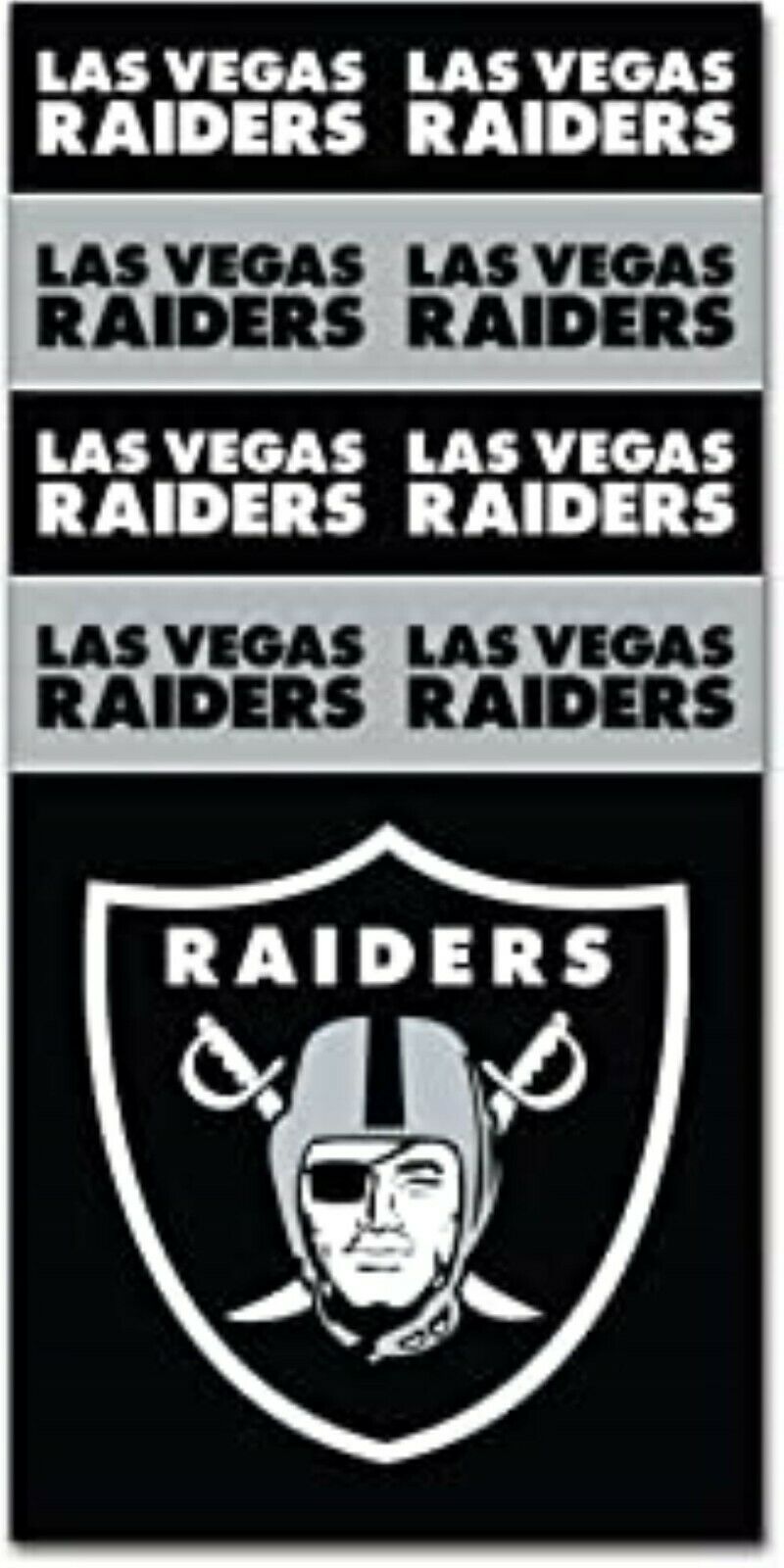 LE NFL Las Vegas Raiders Superdana Bandana Neck Gaiter 10"X19"