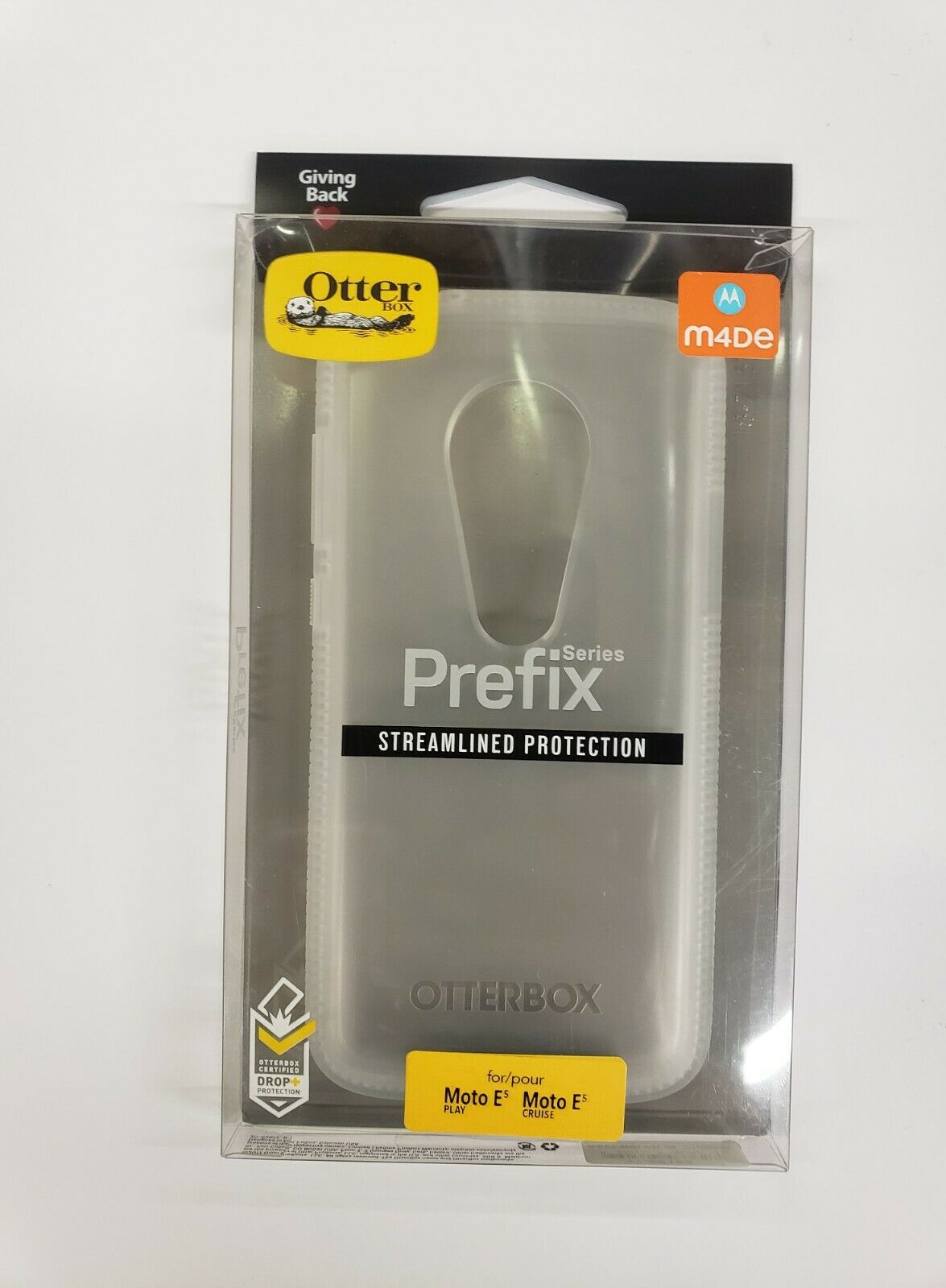 OtterBox Prefix Series Case For Motorola Moto E5 Play & E5 Cruise -Authentic- White Frost