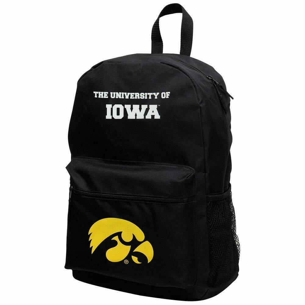Concept One NCAA Licensed Iowa Hawkeyes Sprint Backpack, 18-inches