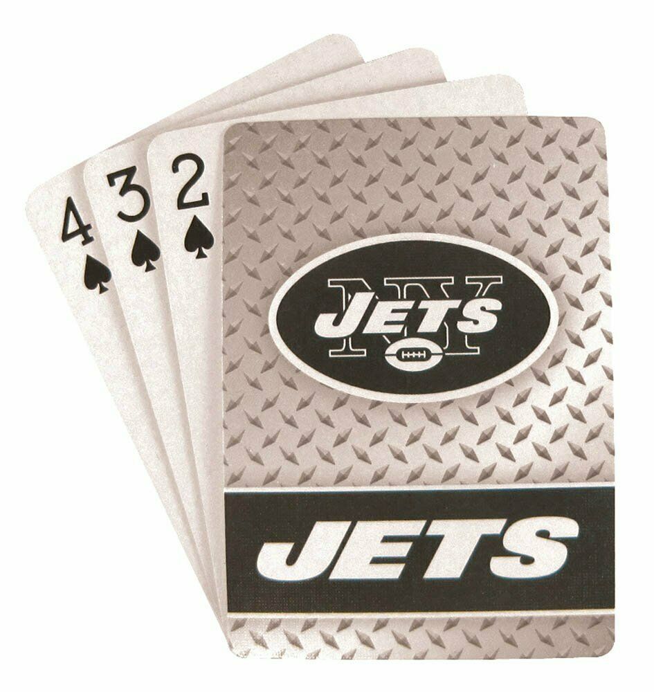 Pro Specialties Group NFL Licensed New York Jets Diamond Plate Playing Cards