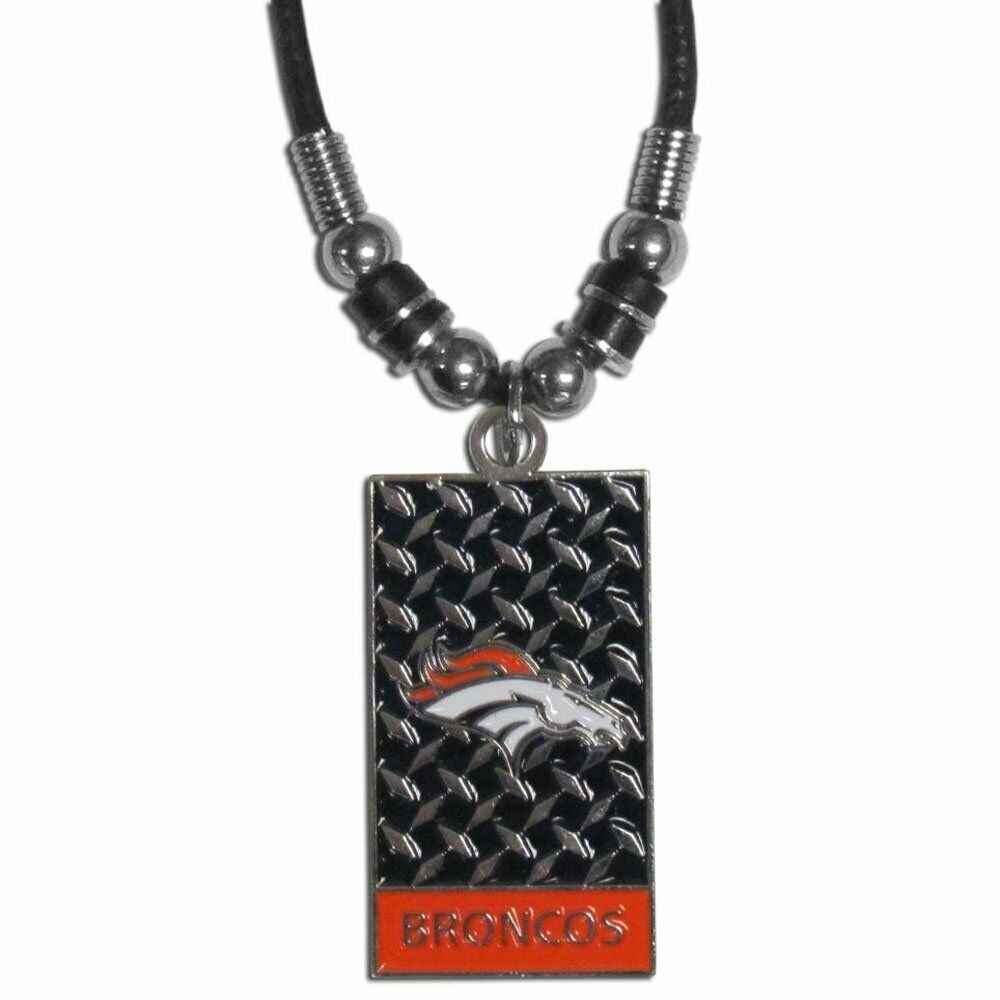 Siskiyou NFL Licensed Denver Broncos Diamond Plate Rope Necklace, 20-Inch