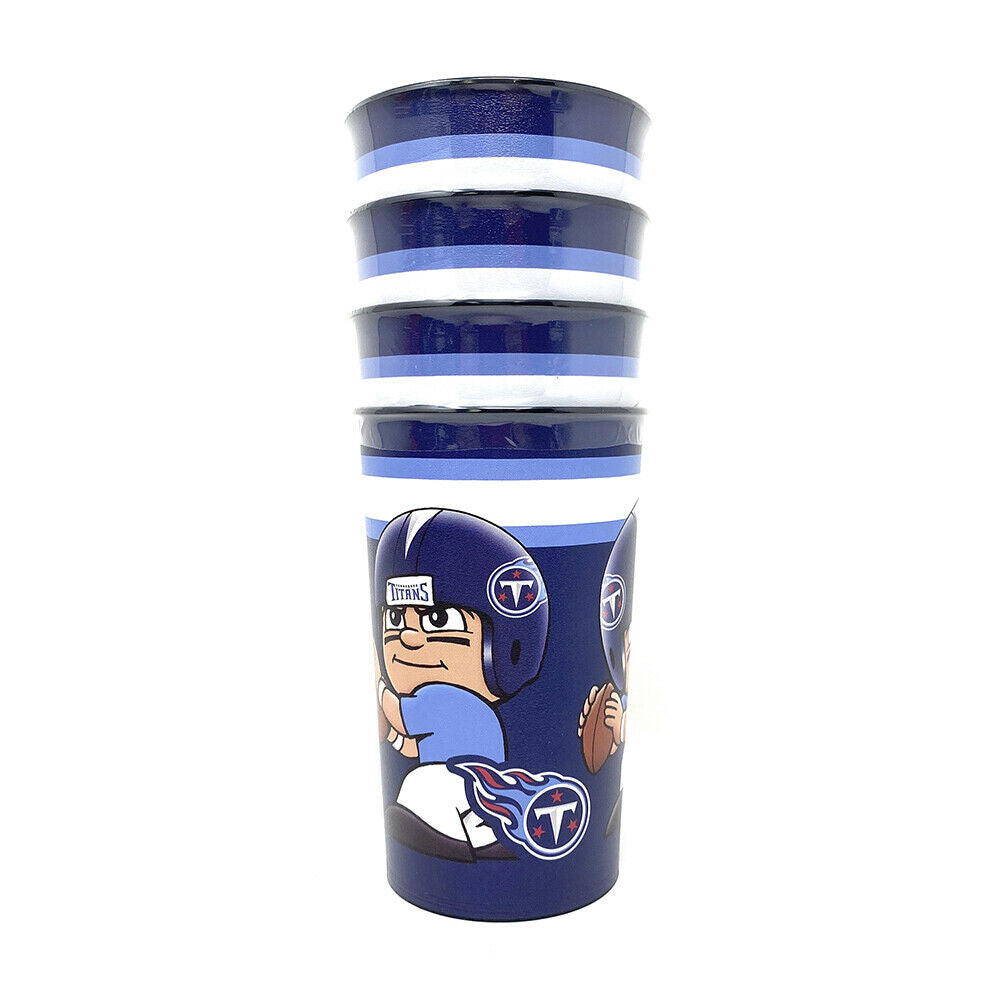 Party Animal NFL Tennessee Titans Reusable Party Cups 4-Pack, 22-Ounce