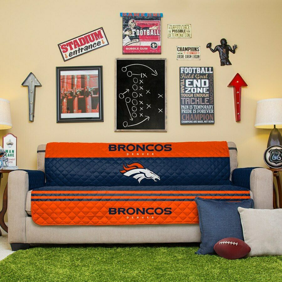 Pegasus Home Fashions NFL Denver Broncos Reversible Sofa Protector
