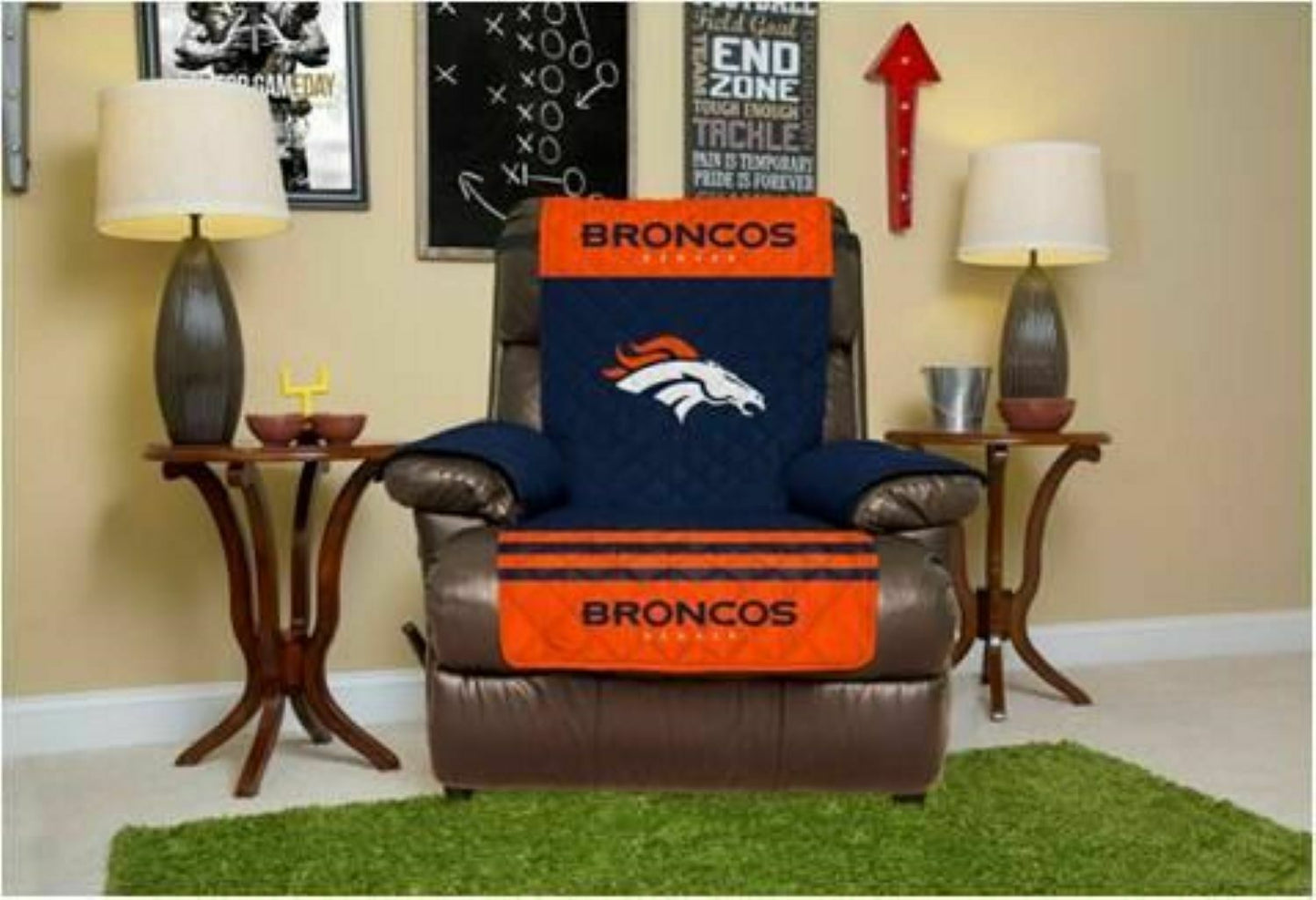 Pegasus Home Fashions NFL Denver Broncos Recliner Protector Cover