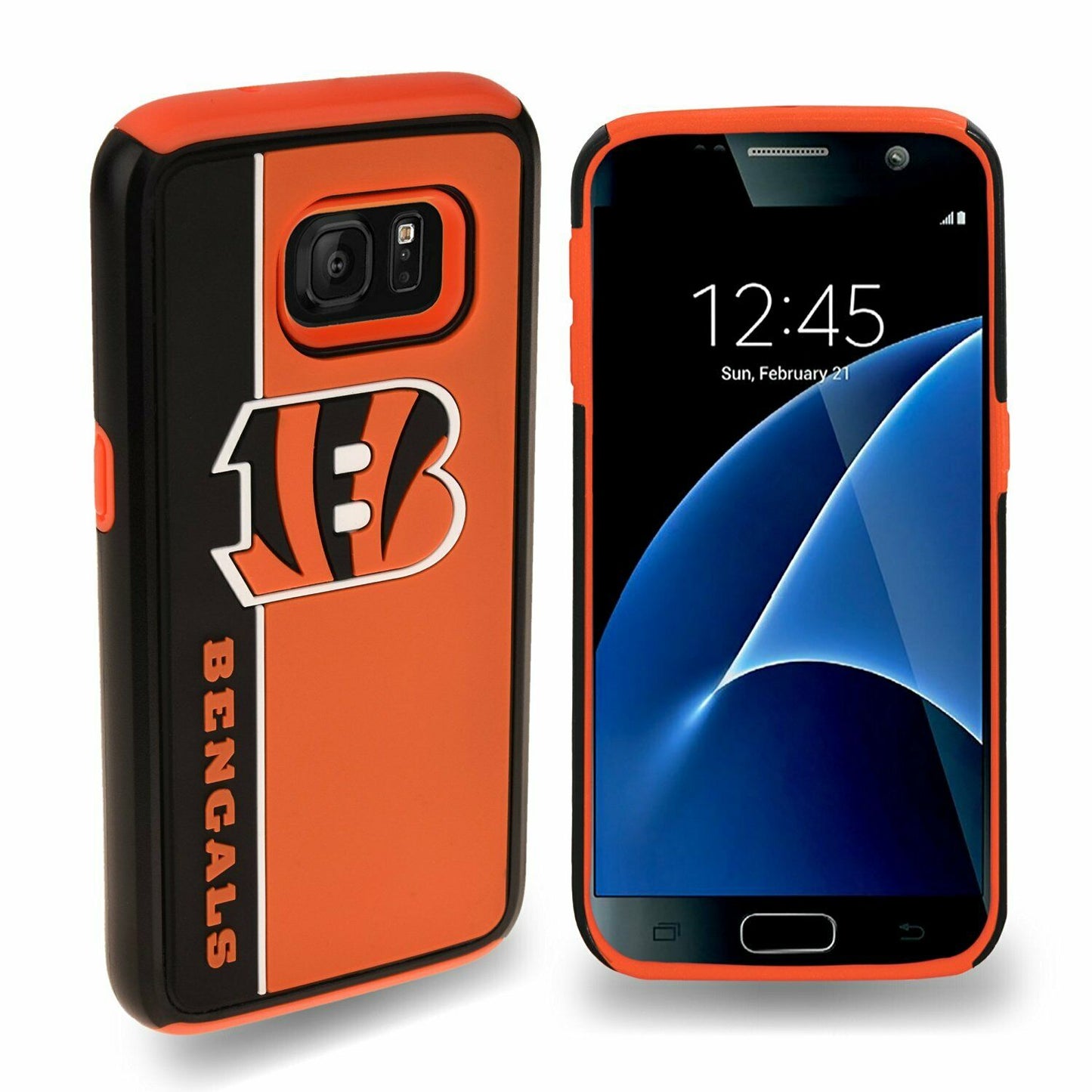 FOCO NFL Licensed Cincinnati Bengals Dual Hybrid Bold For Samsung Galaxy S7