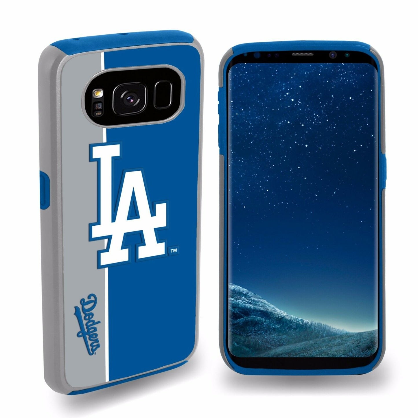 FOCO MLB Los Angeles Dodgers Dual Hybrid Bold Case for Samsung Galaxy S8