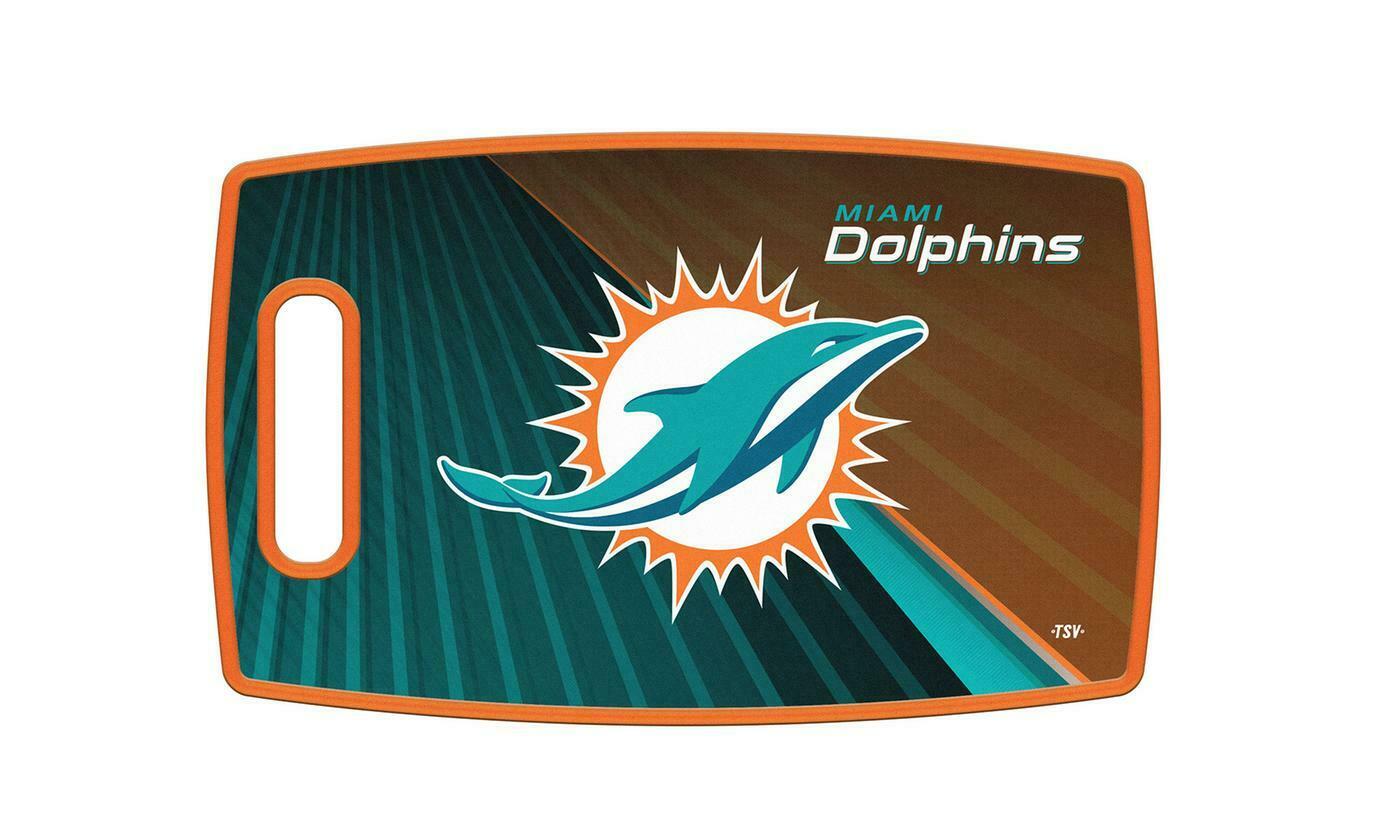 Sports Vault NFL Miami Dolphins Large Cutting Board 14.5 X 9
