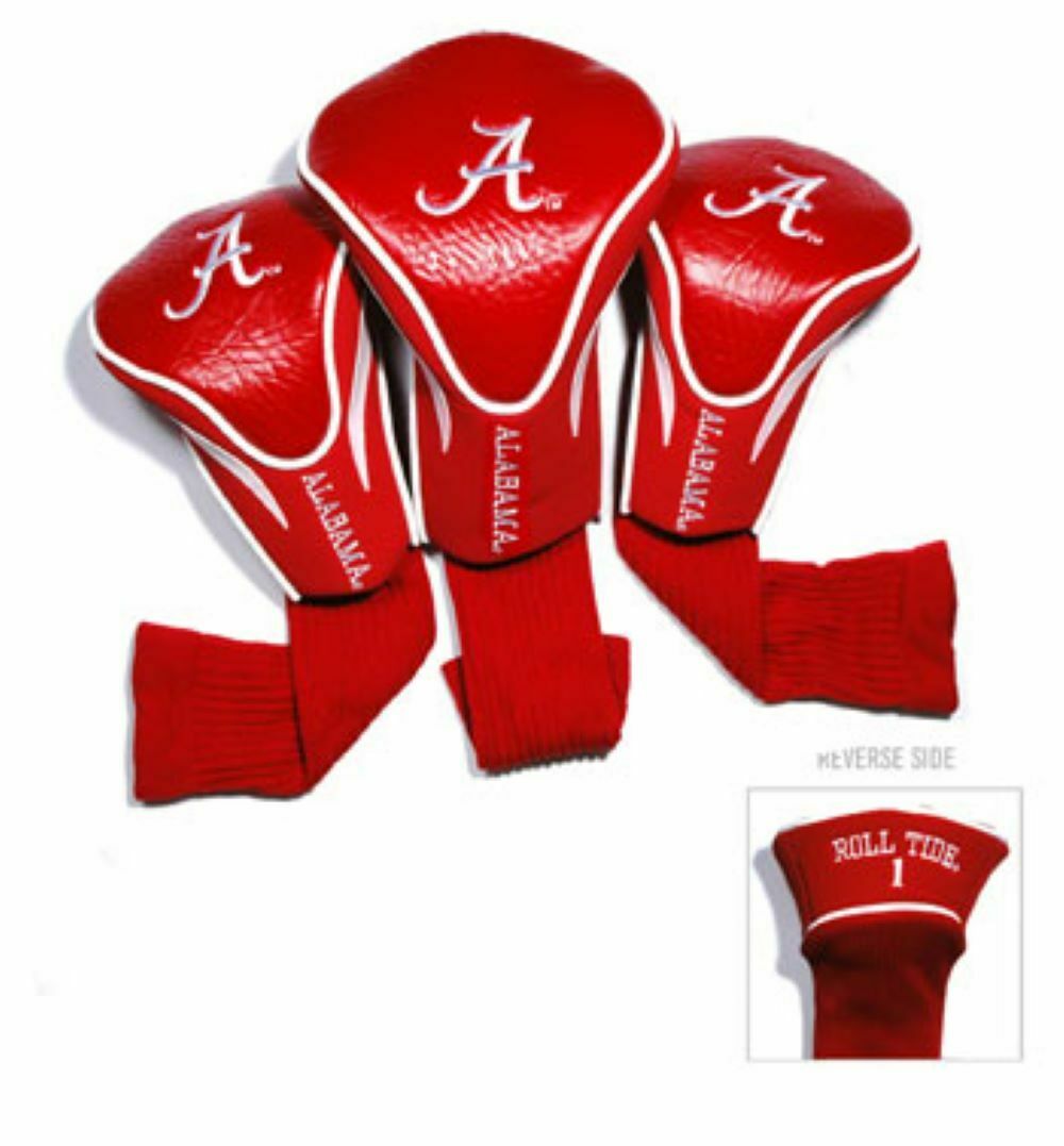 T G NCAA Alabama Crimson Tide Contour Golf Club Headcovers 3-Pack 1, 3 & X