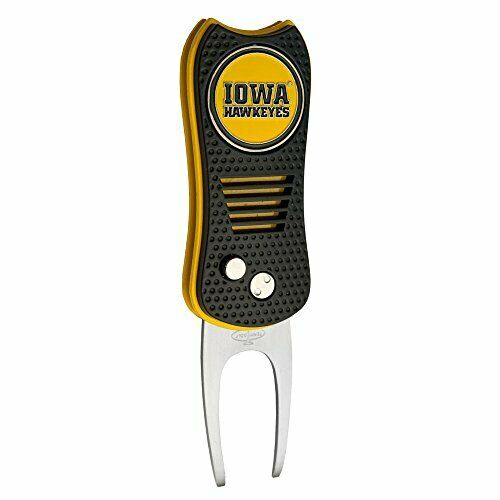 Team Golf NCAA Iowa Hawkeyes Switchblade Divot Tool with Ball Marker