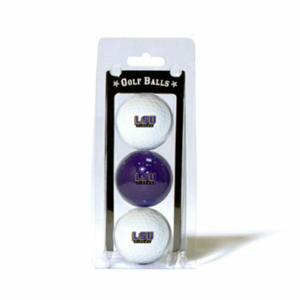 Team Golf NCAA LSU Tigers Regulation Golf Balls 3-Pack