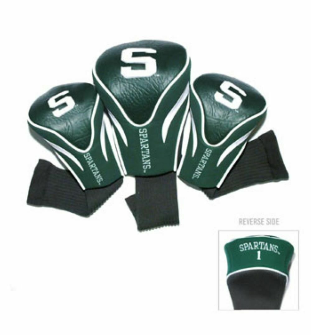 Team Golf NCAA Michigan State Spartans Contour Golf Club Headcovers 3-Pack