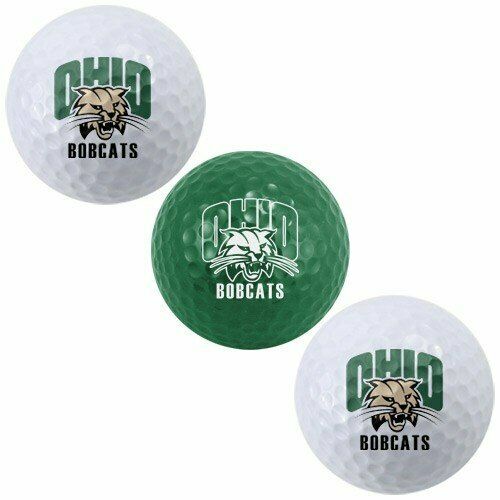 Team Golf NCAA Ohio Bobcats Reg. Size Golf Balls 3-Pack-Colors