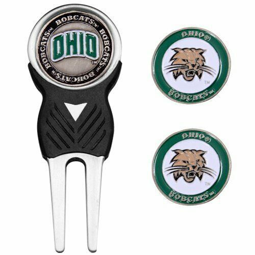 Team Golf NCAA Ohio Bobcats Divot Tool with 3 Golf Ball Markers Set