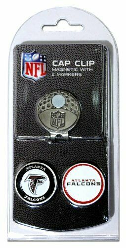 Team Golf NFL Atlanta Falcons Golf Cap Clip with Magnetic Markers