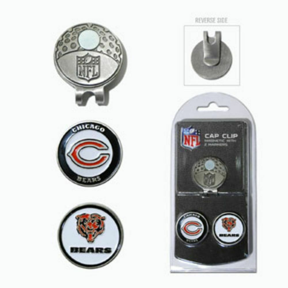 Team Golf NFL Chicago Bears Golf Cap Clip 2 Magnetic Ball Markers