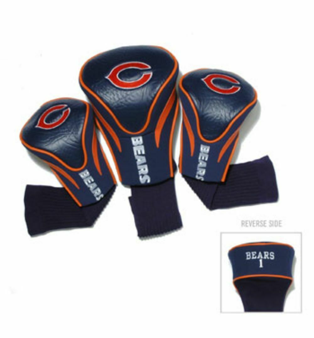 Team Golf NFL Chicago Bears Contour Golf Club Headcovers 3-Pack