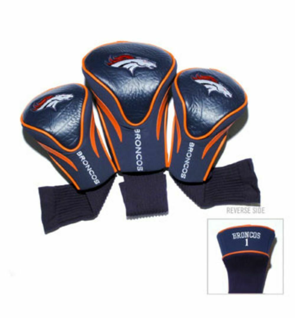 Team Golf NFL Denver Broncos Contour Golf Club Headcovers 3-Pack