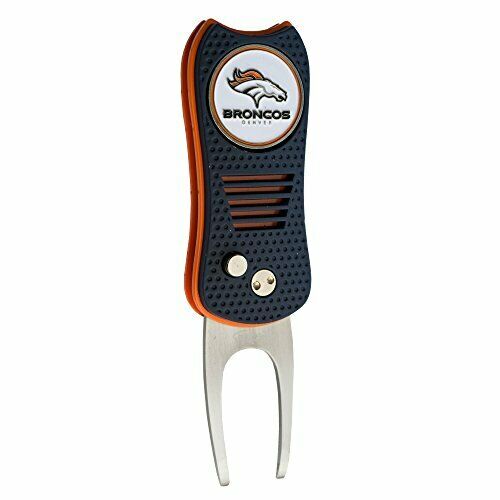 Team Golf NFL Denver Broncos Switchblade Divot Tool with Ball Marker