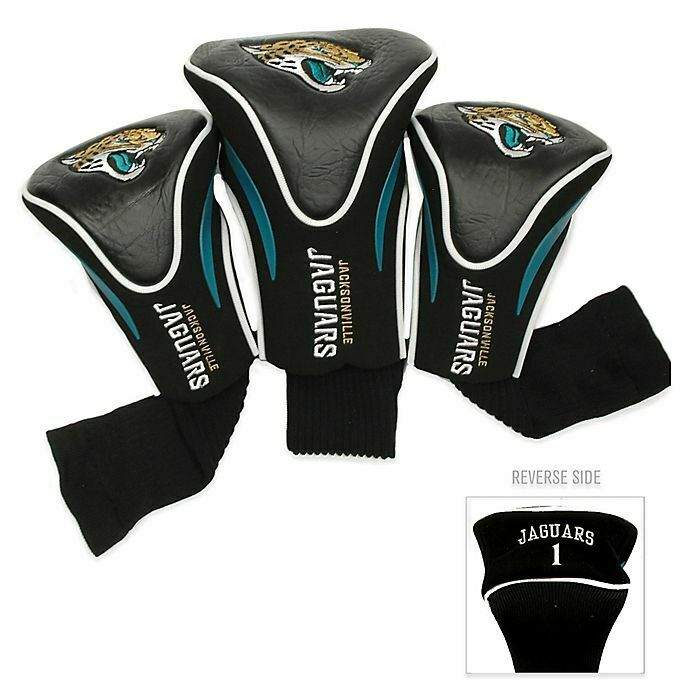 Team Golf NFL Jacksonville Jaguars Contour Golf Club Headcovers 3-Pack