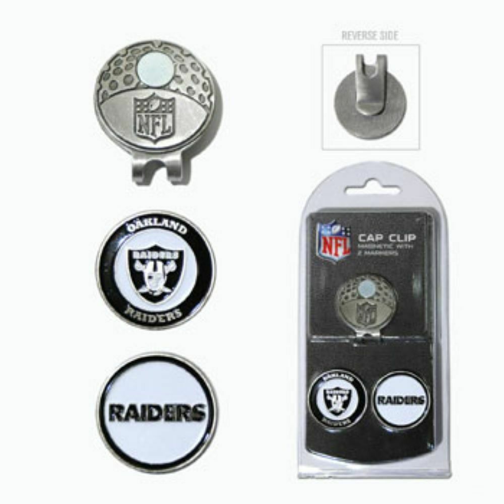 Team Golf NFL Las Vegas Raiders Golf Cap Clip 2 Magnetic Ball Markers