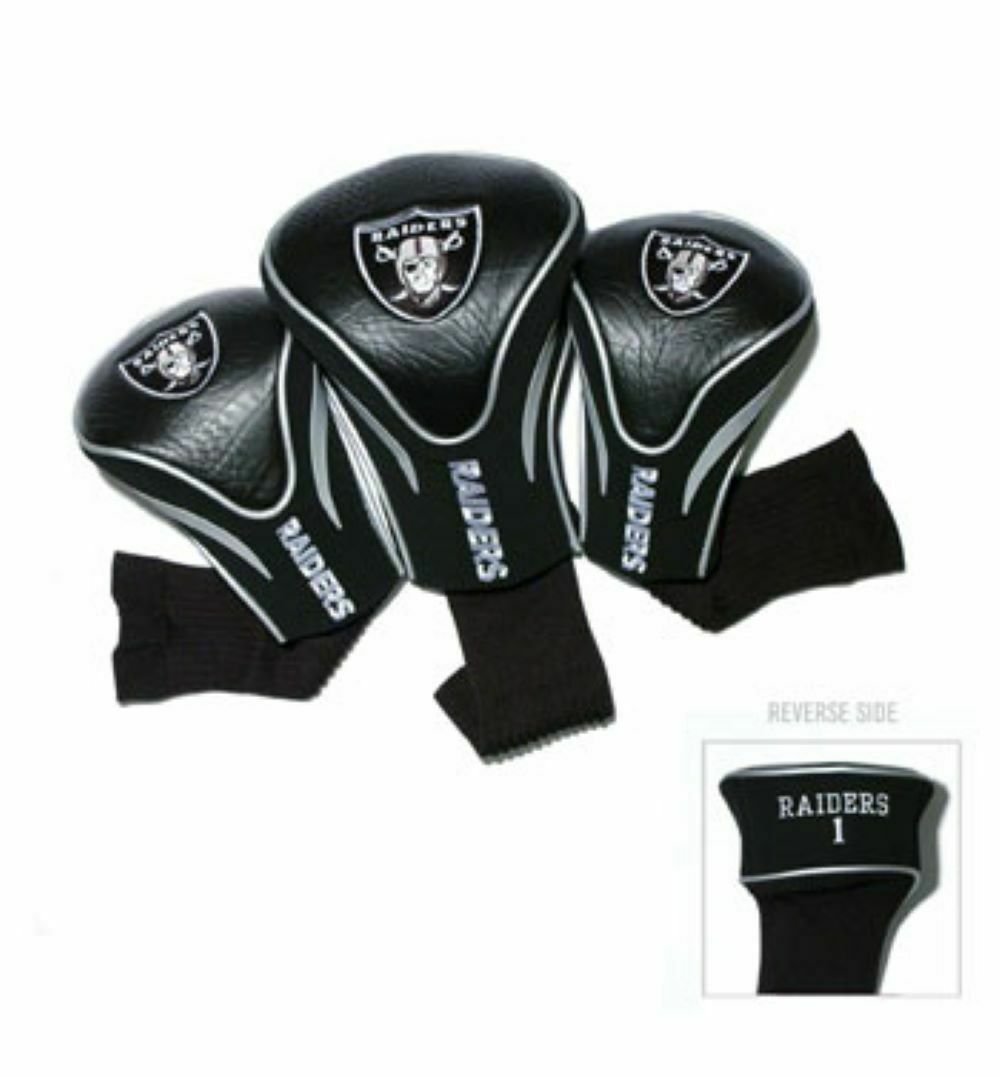 T Golf NFL Las Vegas Raiders Contour Golf Club Headcovers 3-Pack 1, 3 & X