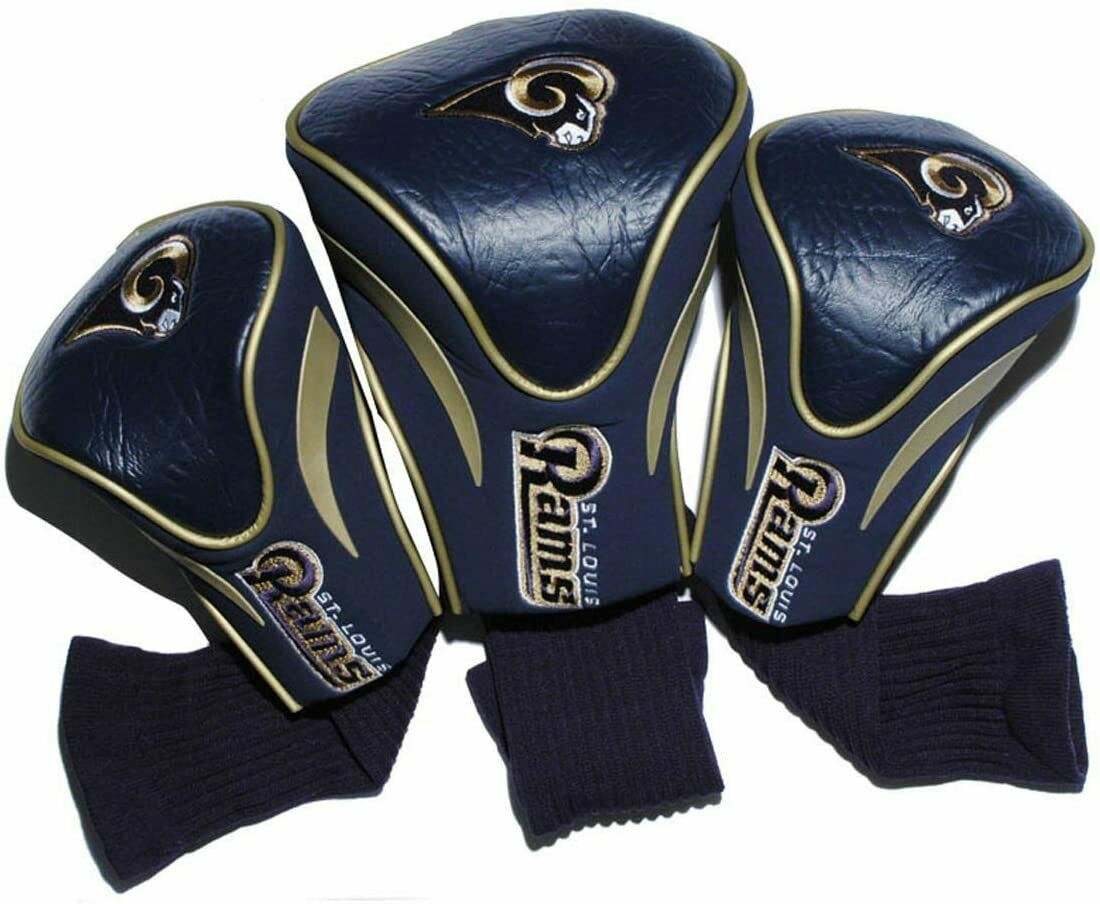 Team Golf NFL Los Angeles Rams Contour Golf Club Headcovers 3-Pack