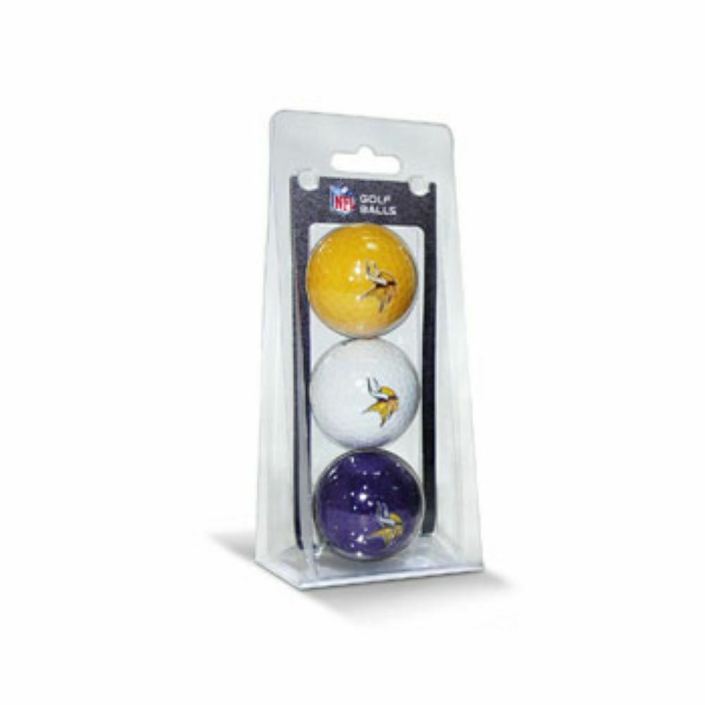 Team Golf NFL Minnesota Vikings Regulation Golf Balls 3-Pack