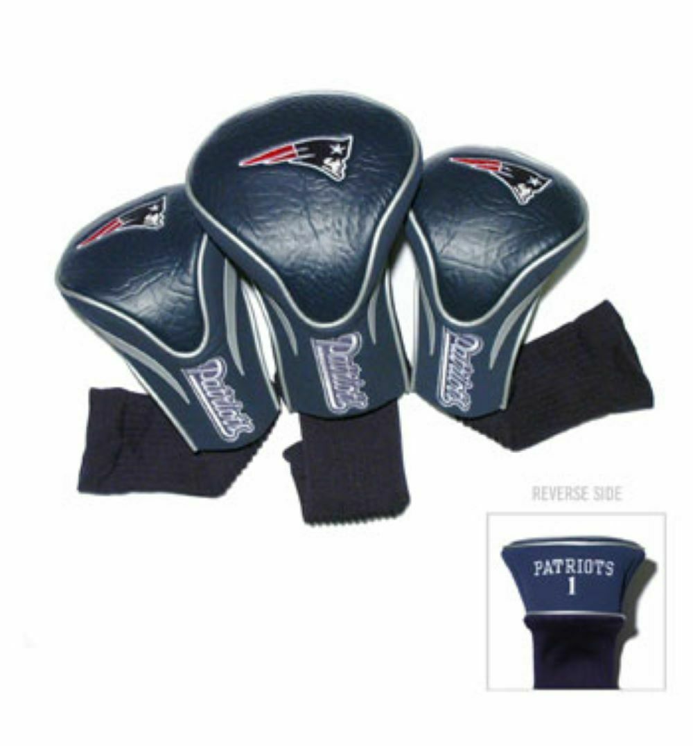 T Golf NFL New England Patriots Contour Golf Club Headcovers 3-Pack 1, 3 & X
