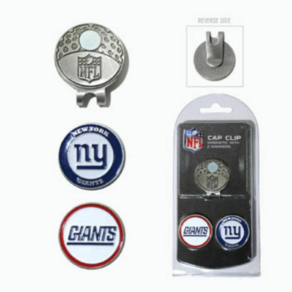 TG NFL New York Giants Golf Cap Clip 2 Magnetic Ball Markers