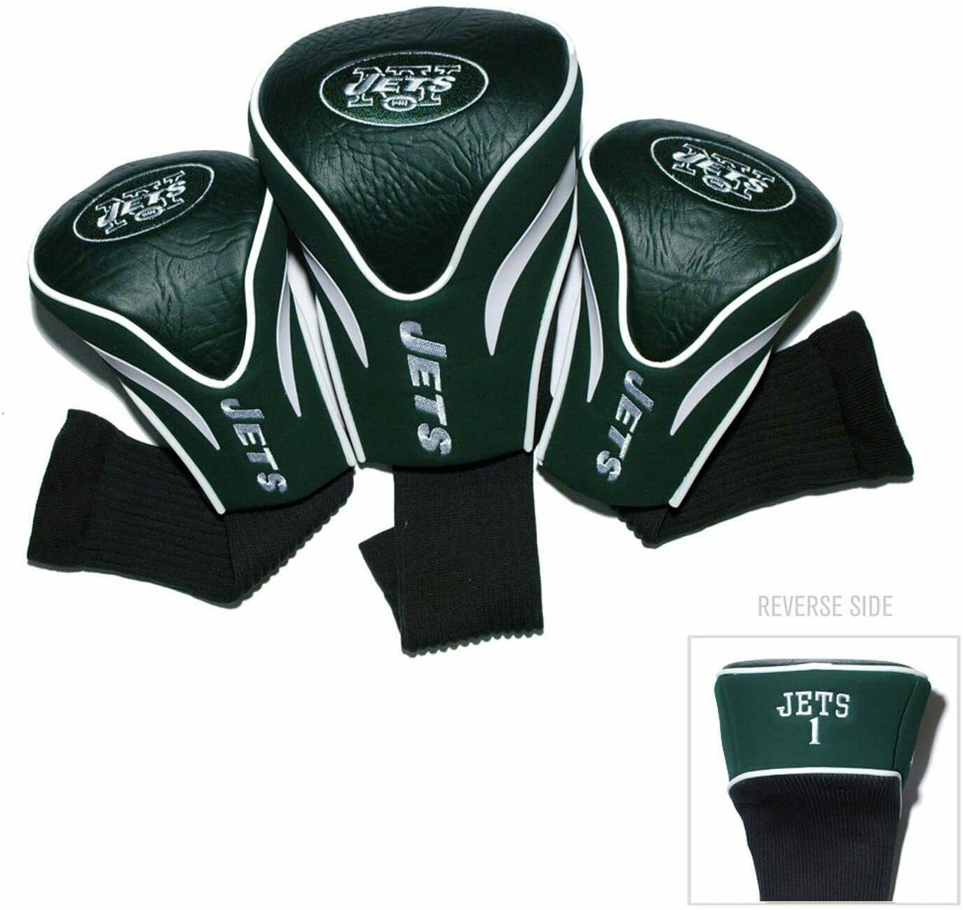 Team Golf NFL New York Jets Contour Golf Club Headcovers 3-Pack