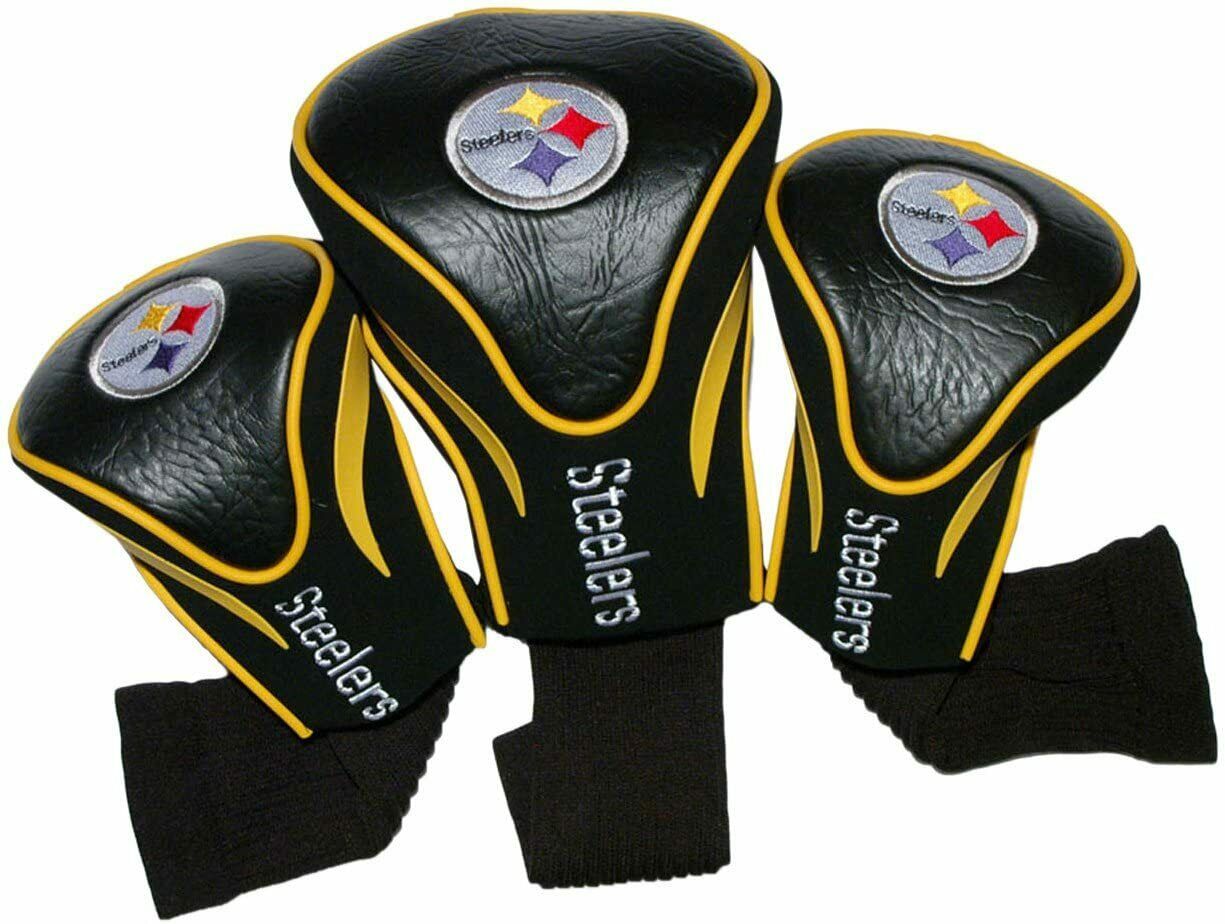Team Golf NFL Pittsburgh Steelers Contour Golf Club Headcovers 3-Pack