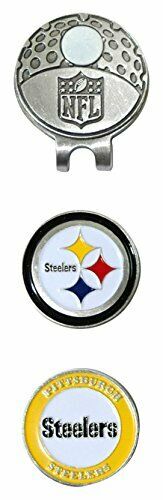 Team Golf NFL Pittsburgh Steelers Golf Cap Clip with 2 Magnetic Markers