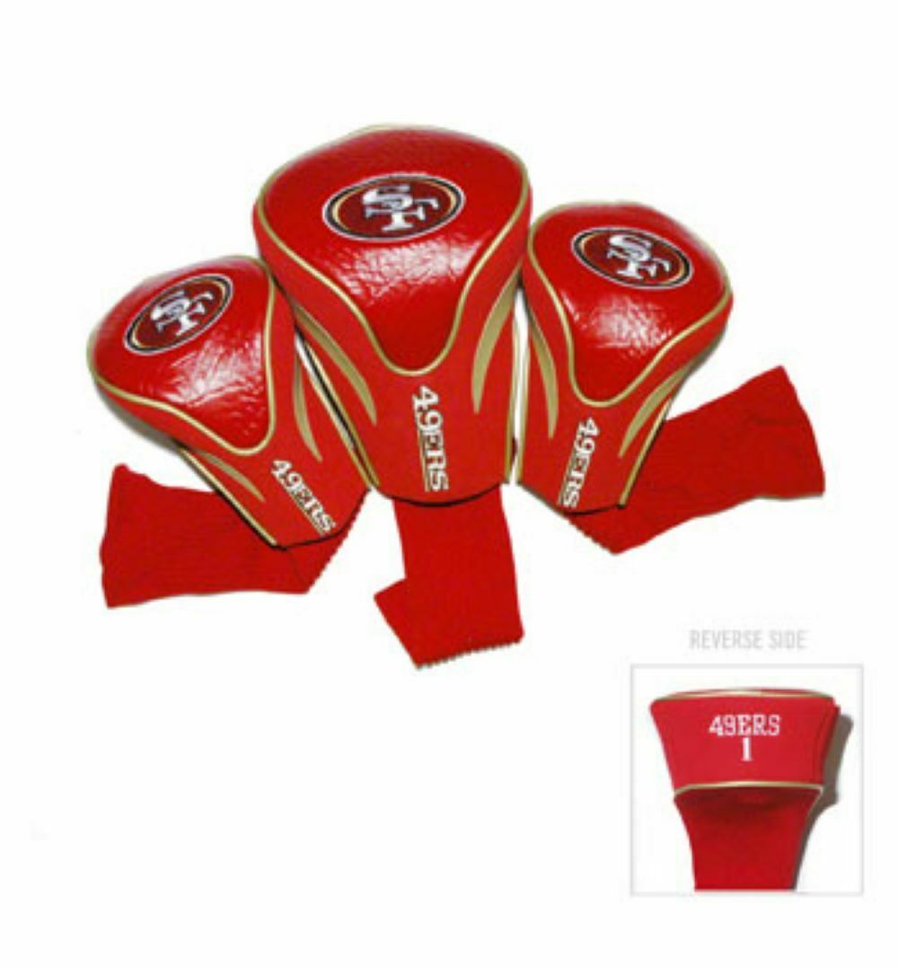 TG NFL San Francisco 49ers Contour Golf Club Headcovers 3-Pack