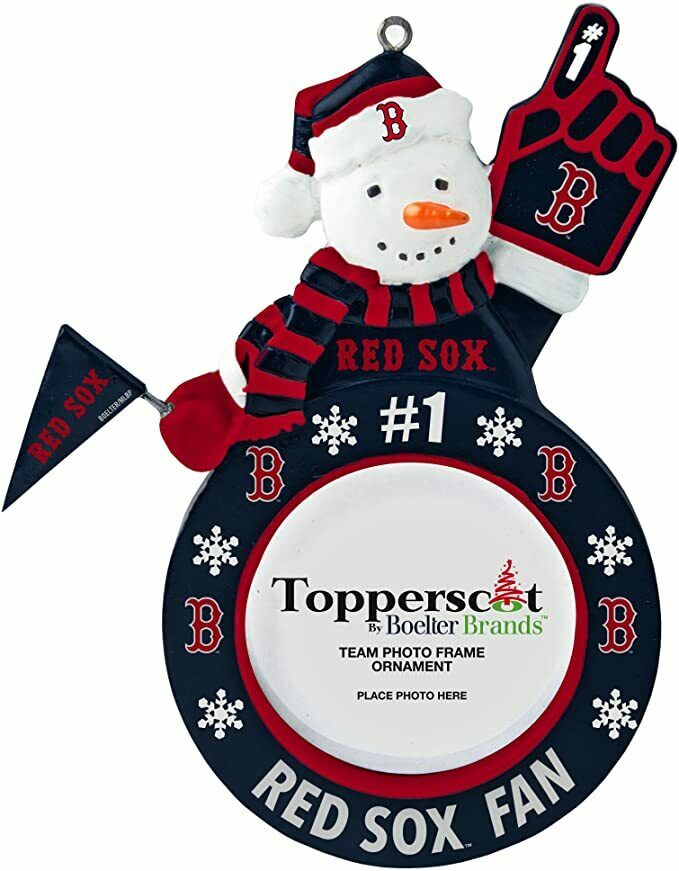 Topperscot MLB Boston Red Sox Photo Frame Snowman Ornament