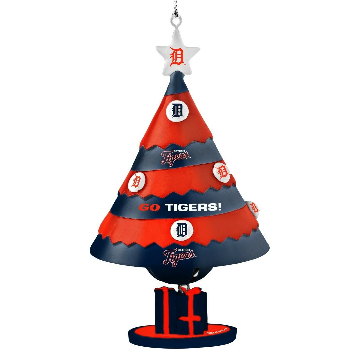 Topperscot MLB Detroit Tigers Christmas Tree Bell Ornament