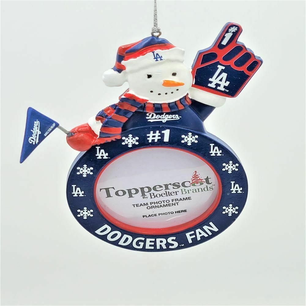 Topperscot MLB Los Angeles Dodgers Photo Frame Snowman Ornament