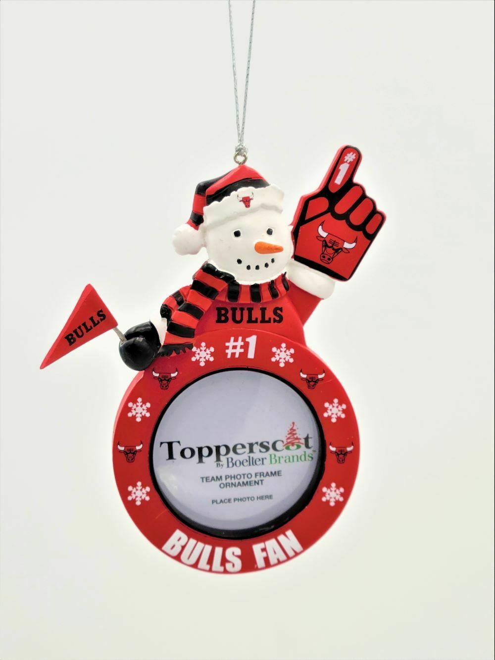 Topperscot NBA Chicago Bulls Snowman Photo Frame Ornament